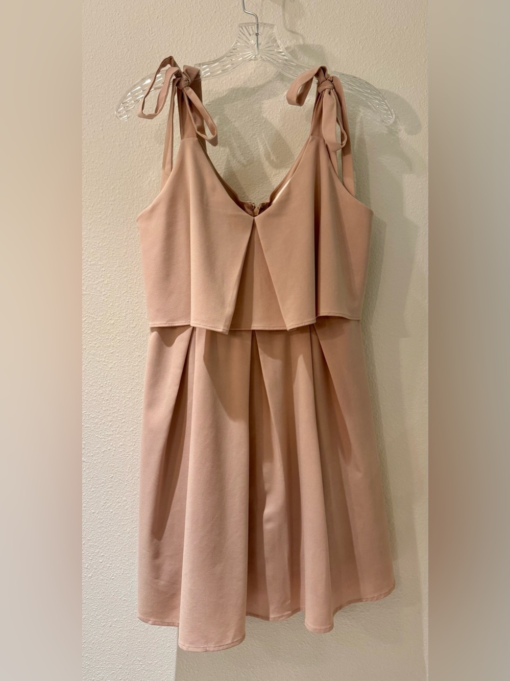 J.O.A. Blush Pink Tie-Shoulder Dress
